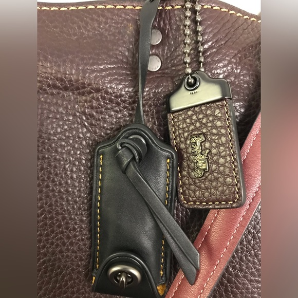 Coach 1941 Rogue in Oxblood Whipstitch Handles Suede 3-Way Carry Rare 58116 - Picture 11 of 16